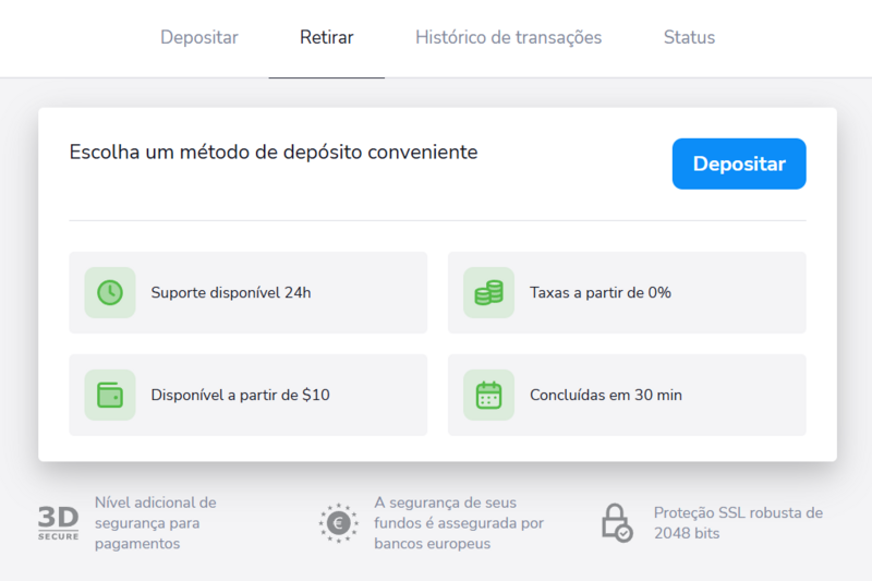 quanto tempo demora o saque da stockity, qual o valor minimo de deposito na stockity