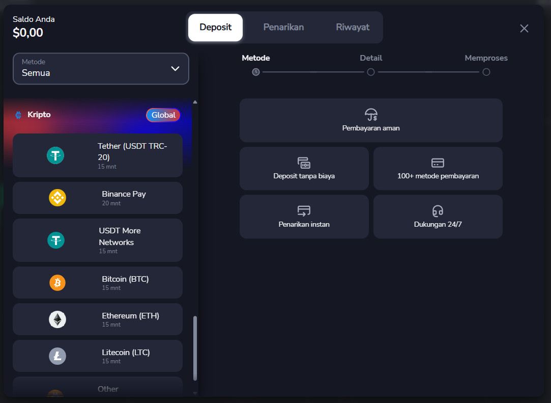 cara mengisi deposit di stockity